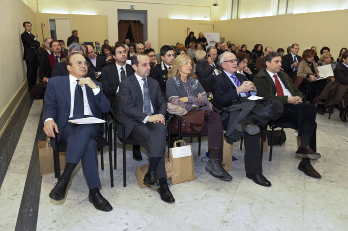 da Sx Dott. Tagliente, il Dott. Piero Fusco, l’Arch. Federica Galloni, Dott. Lucio Battistotti e il Dott. Massimo Palumbo