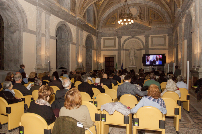 Gli invitati alla cerimonia nella sala Spadolini del MiBact