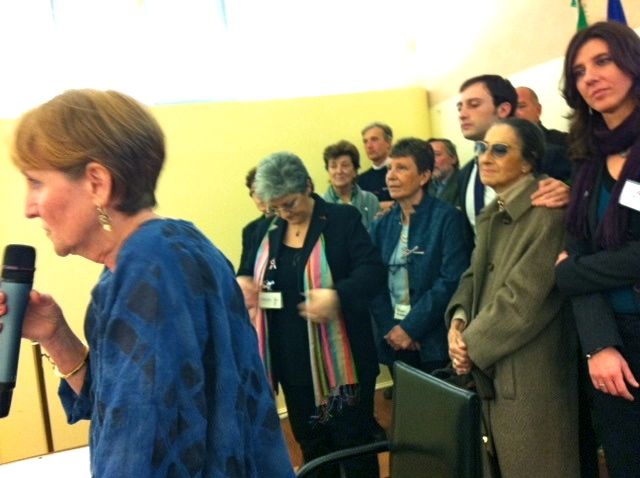 I rappresentanti di Aacs di Roma durante l’intervento conclusivo della cerimonia